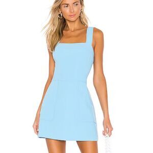 Amanda Uprichard Ace mini dress Sky Blue Pacific Revolve XS